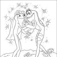 Desenhos para colorir A Princesa e o sapo
