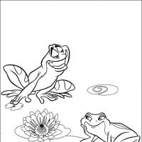 Desenhos para colorir A Princesa e o sapo
