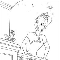 Desenhos para colorir A Princesa e o sapo