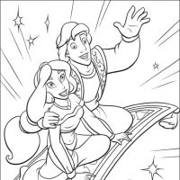 Desenhos para colorir Alladin