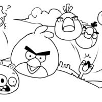 Desenhos para colorir Angry Birds