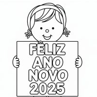 Desenhos para colorir Ano Novo