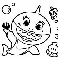 Desenhos para colorir Baby Shark