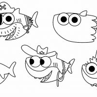 Desenhos para colorir Baby Shark