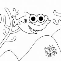 Desenhos para colorir Baby Shark