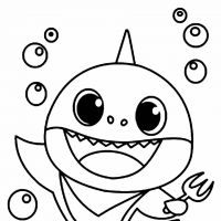 Desenhos para colorir Baby Shark