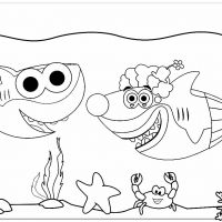 Desenhos para colorir Baby Shark