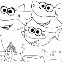 Desenhos para colorir Baby Shark