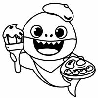 Desenhos para colorir Baby Shark