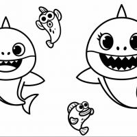 Desenhos para colorir Baby Shark