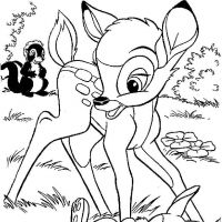 Desenhos para colorir Bambi