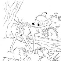 Desenhos para colorir Bambi