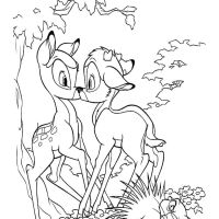 Desenhos para colorir Bambi