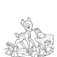Desenhos para colorir Bambi