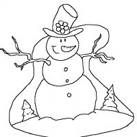 Desenhos para colorir Bonecos de Neve
