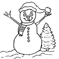 Desenhos para colorir Bonecos de Neve