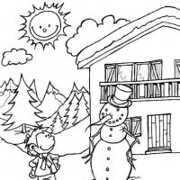 Desenhos para colorir Bonecos de Neve