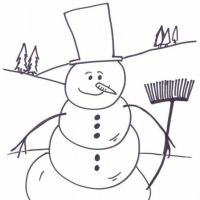 Desenhos para colorir Bonecos de Neve