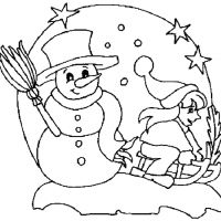 Desenhos para colorir Bonecos de Neve