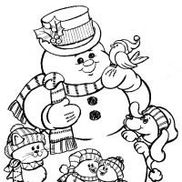 Desenhos para colorir Bonecos de Neve
