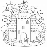 Desenhos para colorir Castelos
