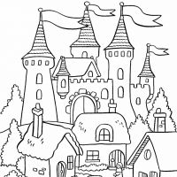 Desenhos para colorir Castelos