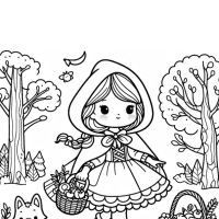Desenhos para colorir Chapeuzinho Vermelho