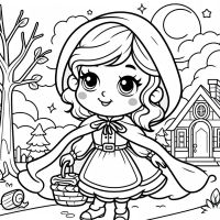 Desenhos para colorir Chapeuzinho Vermelho