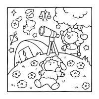 Desenhos para colorir Cozy Friends