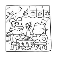 Desenhos para colorir Cozy Friends