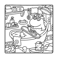 Desenhos para colorir Cozy Friends