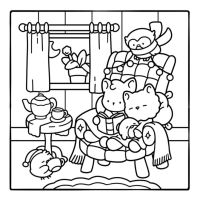 Desenhos para colorir Cozy Friends