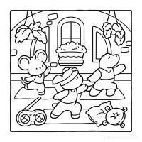 Desenhos para colorir Cozy Friends