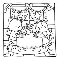 Desenhos para colorir Cozy Friends