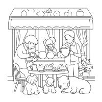 Desenhos para colorir Cozy Friends