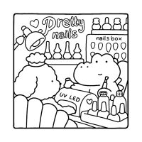 Desenhos para colorir Cozy Friends
