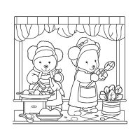 Desenhos para colorir Cozy Friends
