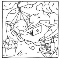 Desenhos para colorir Cozy Friends