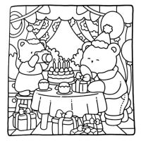 Desenhos para colorir Cozy Friends