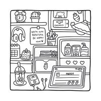 Desenhos para colorir Cozy Friends