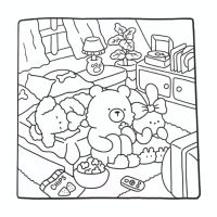 Desenhos para colorir Cozy Friends