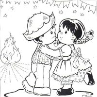 Desenhos para colorir Festa Junina