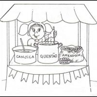 Desenhos para colorir Festa Junina