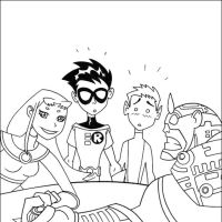 Desenhos para colorir Jovens Titans