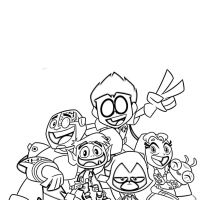 Desenhos para colorir Jovens Titans