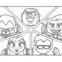 Desenhos para colorir Jovens Titans