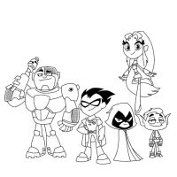 Desenhos para colorir Jovens Titans