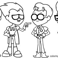 Desenhos para colorir Jovens Titans