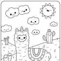 Desenhos para colorir Kawaii