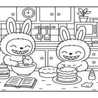 Desenhos para colorir Labubu